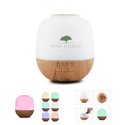 7 Color Night Lamp Wood Grain Ultrasonic Humidifier